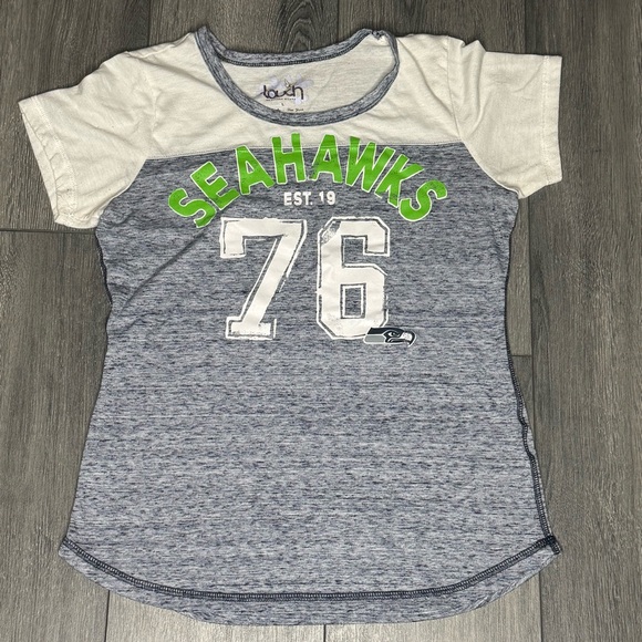 Seattle Seahawks Soft Stretchy T-Shirt Touch by Alyssa Milano NFL Football - Picture 1 of 6